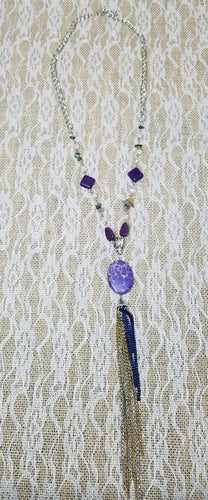 Purple tassel necklace