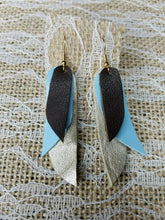 Baby blue layered earrings