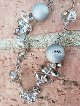 Grey geode necklace