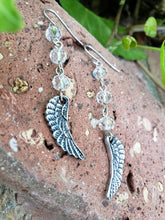 Angel wing dangle earrings