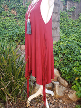 Cranberry Wine fringe dress