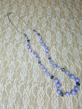 Lavender glass beaded necklace