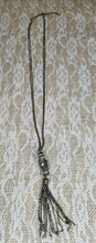 Alexa green tassel necklace