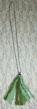 Sage tassel necklace