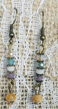 Pastel crystal dangle earrings