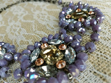 Amelia Lavender crystal statement necklace