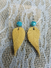 Deerskin leather feather earrings 2 inches