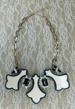 Creme and black statement necklace
