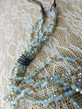 Crystal lariat tassel necklace