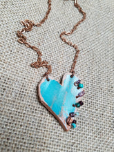 Beaded boho heart necklace
