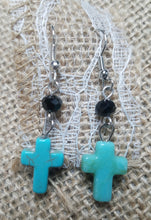 Cross dangle earrings