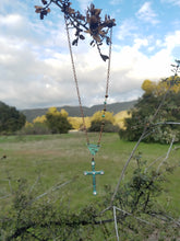 Patina cross necklace