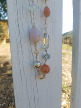 Peaches and Creme crystal necklace