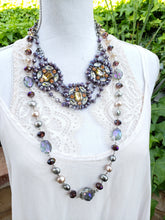 Amelia Lavender crystal statement necklace