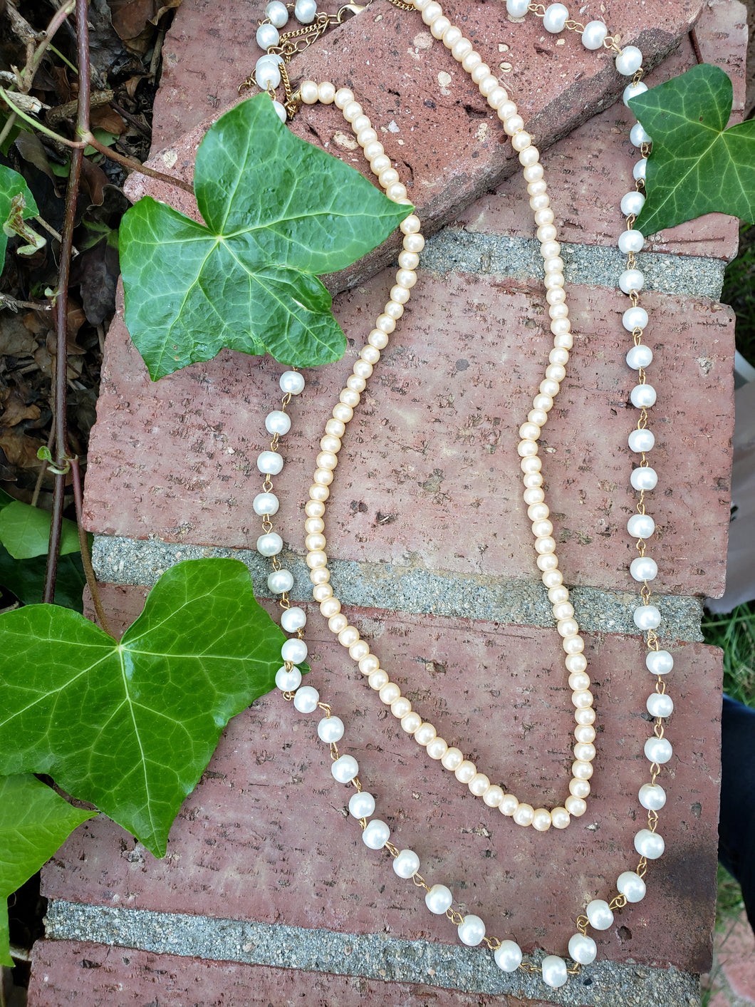 Peaches and creme necklace