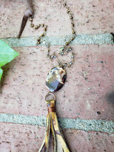 Picture agate tassel necklace