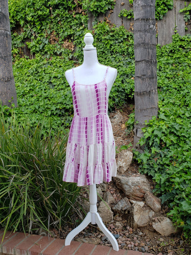 Pink tye-dye baby doll dress