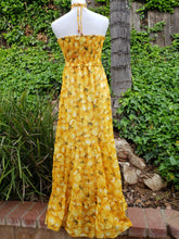 Yellow peaches maxi dress