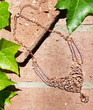 Rose gold and crystal statement necklace