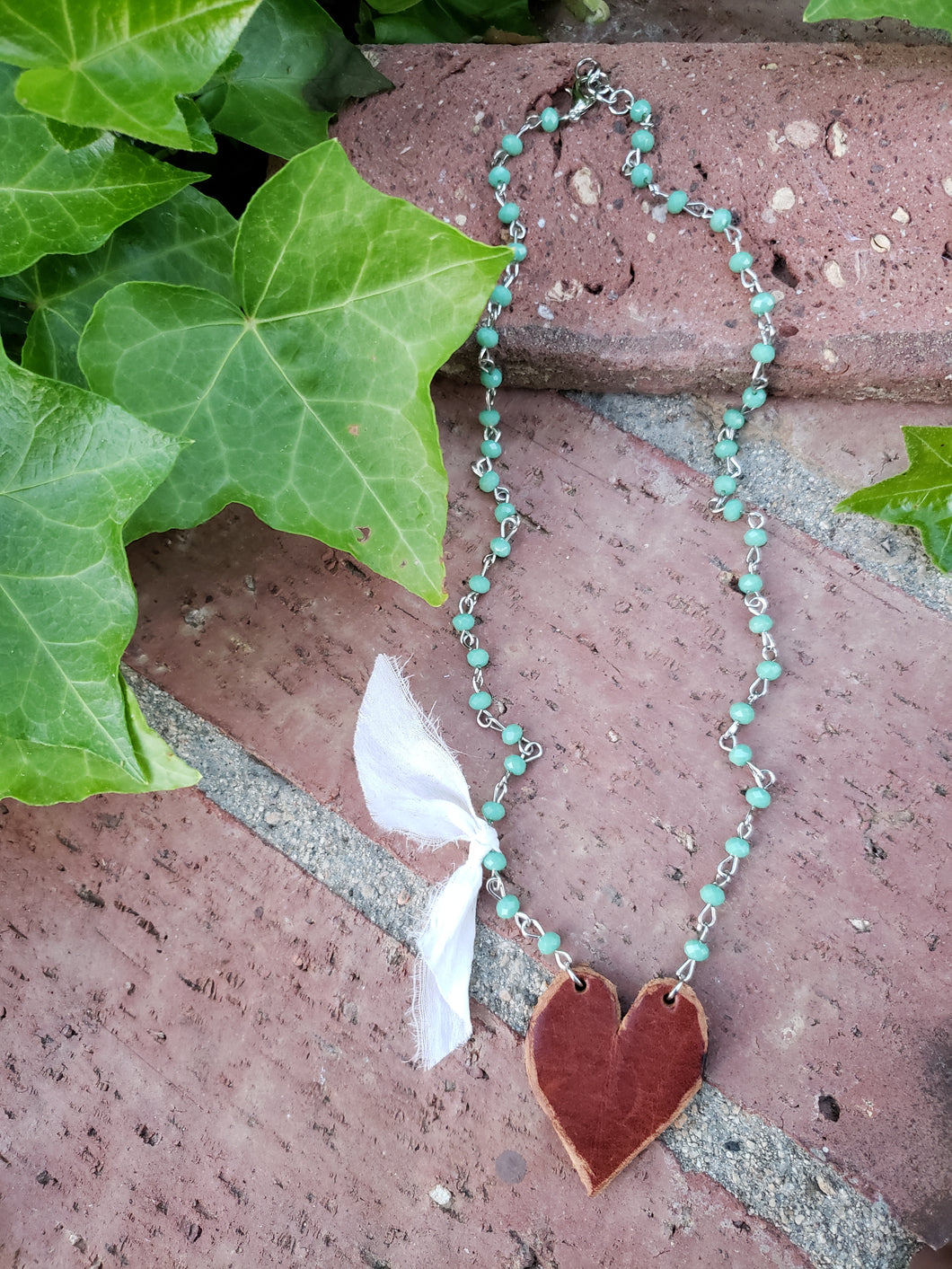 Minty Heart necklace