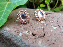 Rose gold crystal earrings