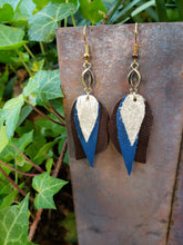 Gold layered feather earrings