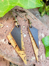 Geometric leather earrings