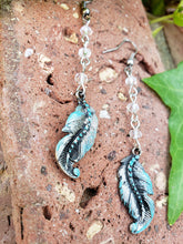 Patina feather earrings