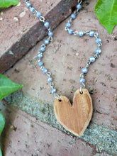 Periwinkle heart necklace