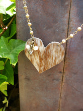Brindle heart necklace