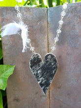 Black Brindle Heart necklace
