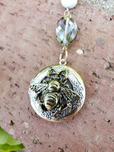Bee locket necklace