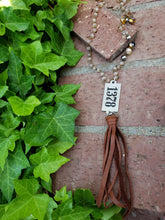 Cattle Tag 1378 tassel necklace