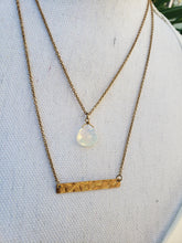 Gold bar layered necklace