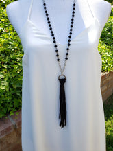 Black tassel necklace