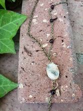 Boho sandstone lariat necklace