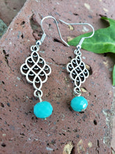 Turquoise filigree earrings