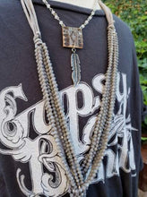 Smoke crystal lariat necklace
